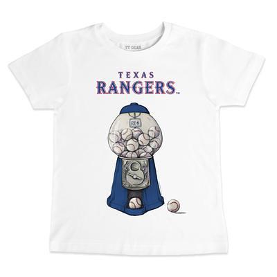 Youth Tiny Turnip White Texas Rangers Stitched Baseball T-Shirt Size: Small