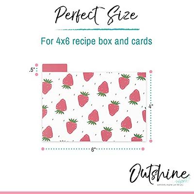 24 Recipe Card Dividers 4x6 with Tabs Recipe Box dividers Helps