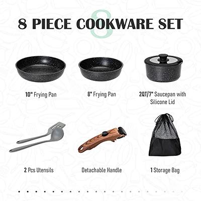 CAROTE 16pcs Pots and Pans Set Nonstick Cookware Sets, Large Capicity  Granite Pots Set Kitchen Induction