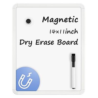 Zuozee Small Dry Erase White Board, 14”×11” Magnetic Whiteboard