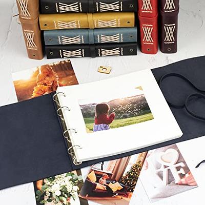  Scrapbook Album, Giiffu Refillable Travel Album Wooden