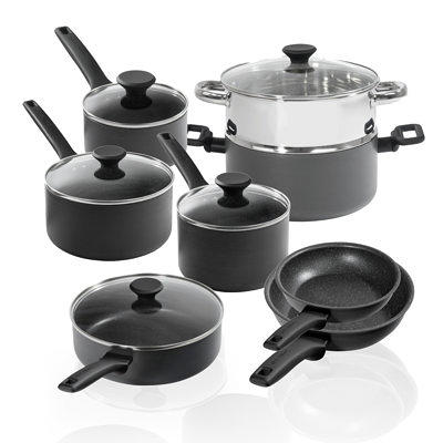 T-fal ProGrade 12-Piece Titanium Nonstick Cookware Set in Black C561SC64 -  The Home Depot