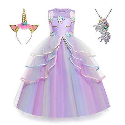 6-7 Years) ELSA & ANNA Girl Party Dress Ball Gown XA2022-2RED on OnBuy