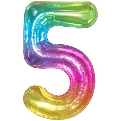 Large number 5 balloon 5th birthday unicorn birthday decorations for girls  party decorations Rainbow Balloons 5 year old birthday decorations - Yahoo  Shopping