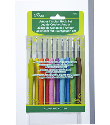 Clover Crochet Hook Set 10 Pkg Assorted Sizes - Yahoo Shopping