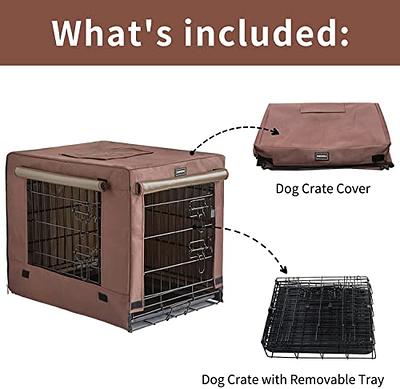 DONORO Dog Crates Kit for Small Size Dogs Indoor with Dog Crate Cover, Double  Door Dog Kennels & Houses for Puppy and Cats, Collapsible Metal Contour Dog  Cages (42-Inch Kit) - Yahoo