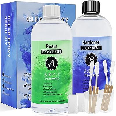 Craft Resin 34Oz Epoxy Resin Kit - Crystal Clear Epoxy Resin Kit & Hardener  for DIY Art