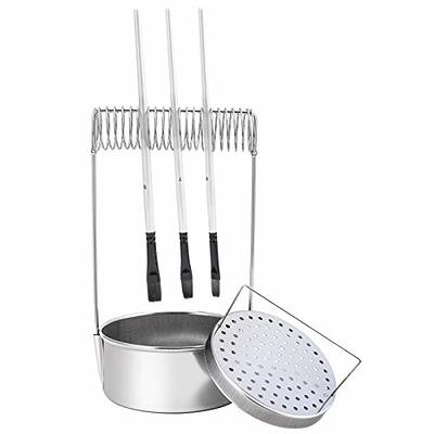MyLifeUNIT Paint Brush Cleaner, Paint Brush Holder and Organizers with  Palette for Acrylic, Watercolor, and Water-Based Paints (Grey) 