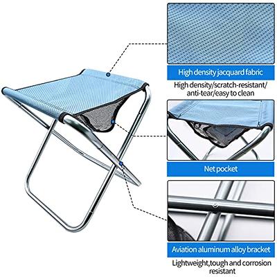 Camping Stool Portable Folding Stool Fishing Chair Compact Lightweight  Collapsible Stool Aluminum Alloy Bracket With Carry Bag
