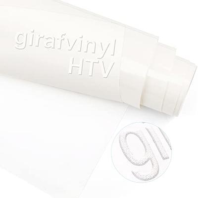 GIRAFVINYL 3D Puff Vinyl Heat Transfer 10 X 4FT White Iron on Vinyl for DIY  T Shirt and Fabric