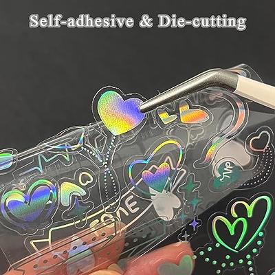 16 Sheets Holographic Kpop Deco Stickers Korean Stickers for