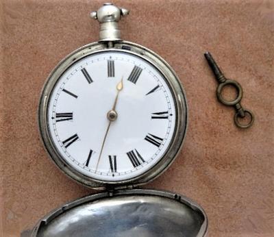 Verge fuse silver pocket watch billingfords London - Antiques To Buy