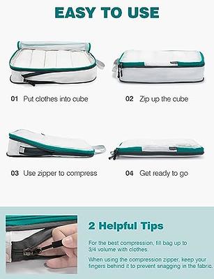 Compression Packing Cubes for Travel with See Through Mesh - Alameda 5 Set Packing  Cubes for Carry on Suitcase, Luggage Organizer Bags for Travel Essentials  with Shoe Bag, White - Yahoo Shopping