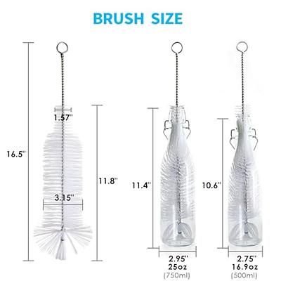 Bottle Brush Especially for Cleaning All Kinds of Narrow Neck Wine Bottles,  Beer Bottles, Soda Bottles, Spray Bottles, Long Cups, Mugs, Large Volume