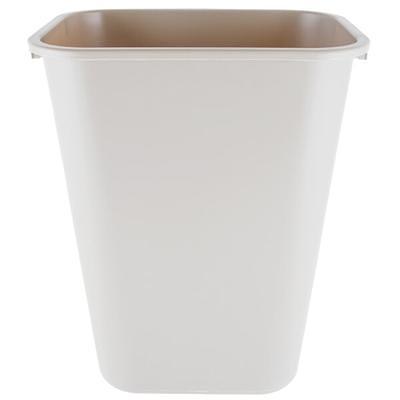 Lavex 52 Qt. / 13 Gallon Slim Black Rectangular Under-Counter Trash Can