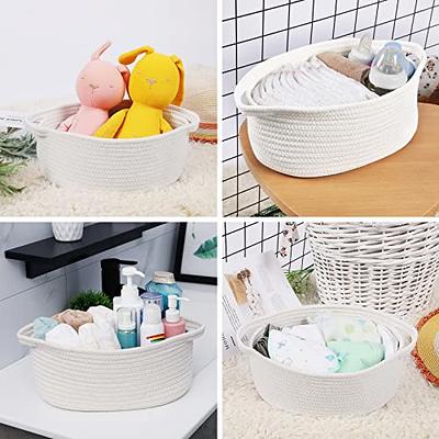 ABenkle Rope Basket, Small Storage Basket, Gift Basket, Rectangle