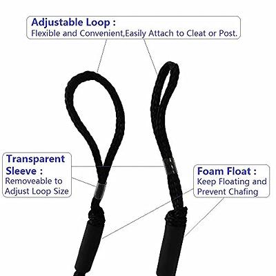 Bungee Boat Dock Lines Mooring Rope Boat Accessories Docking Lines Fo Kayak,Jet Ski,Pontoon,Canoe,Power Boat WaveRunner 4-5.5 ft Black 2 Pack