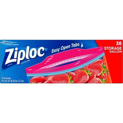 Ziploc Slider Storage Bags, Gallon - 15 count