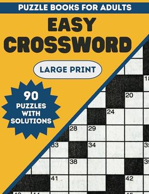 Big Crossword Puzzles Books For Adults Medium: puzzle book for adults &  seniors - activity book for adults