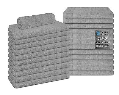 Glamburg Ultra Soft 8-Piece Towel Set - 100% Pure Ringspun Cotton, Contains 2 Oversized Bath Towels 27x54, 2 Hand Towels 16x28, 4 Wash Cloths 13x13