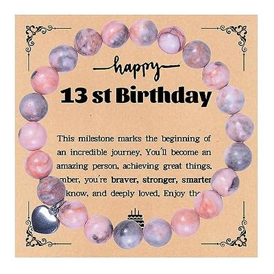 13th Birthday Girl - 13th Birthday Gift Bracelet - Thirteenth Birthday Bracelet - Gift for 13 Year Old Girl Gifts - 13th Golden Birthday