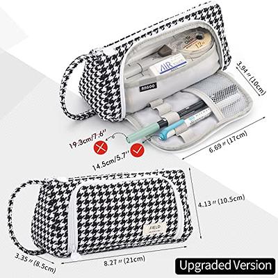 Plaid Front Window Pencil Case Pen Case Pencil Pouch Pen Pouch Zipper Pouch  Makeup Bag Large Capacity College School Office 