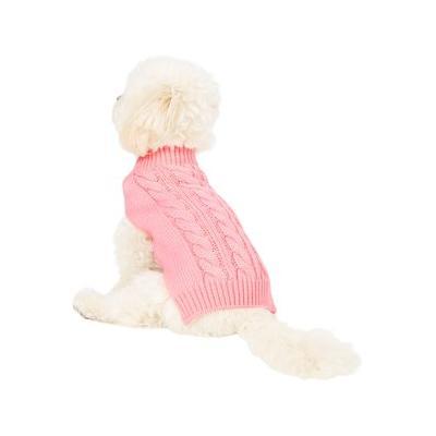 Frisco Boulder Plaid Insulated Dog & Cat Puffer Coat, Pink, Small