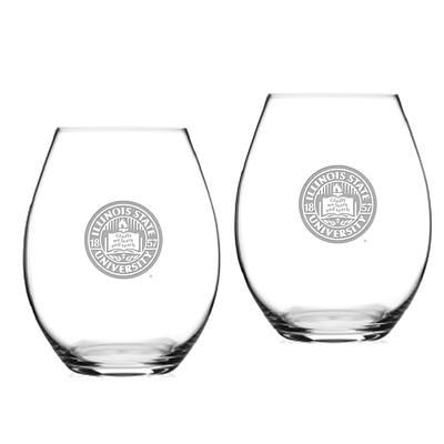 Minnesota Golden Gophers Personalized 15oz. 2-Piece Stemless Wine Glass Set