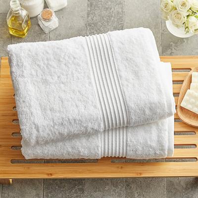 Lavex Economy 12 x 12 Cotton Wash Cloth with Overlock Stitch 1 lb. -  12/Pack