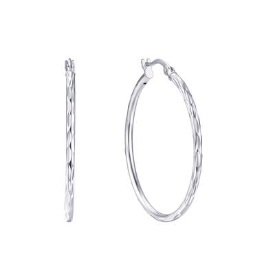 Brilliance Fine Jewelry Adult Hoop Earrings Set