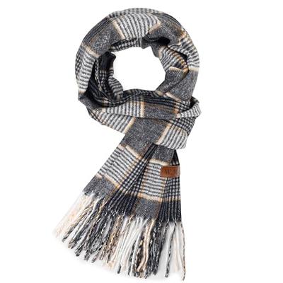 OUNIYA Large Chunky Plaid Scarf Checked Colorful Oversized Scarves Soft Big  Cashmere Wool Thick Winter Warm Blanket Women