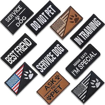 16 Pieces Service Dog Patch Do Not Pet Patch Ask to Pet Patch Removable  Embroidery Tactical Patches with Hook and Loop American Flag Patches for  Dog