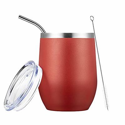 12oz Wine Tumbler With Lid - Wine Red