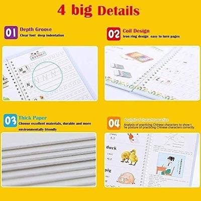 XQIANWJ Large Reusable Handwriting Workbook,Grooved Calligraphy Practice  Copybook For Kids,Magic Pen Control Writing SKill Practice,Fade ink pen,Writing  Practice For Beginners - Yahoo Shopping