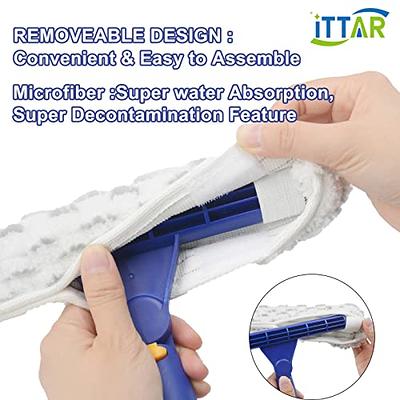 Window Cleaning Squeegee & Microfiber Scrubber