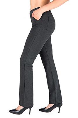 Bamans Yoga Dress Pants for Women Skinny Leg Pull on Stretch Work
