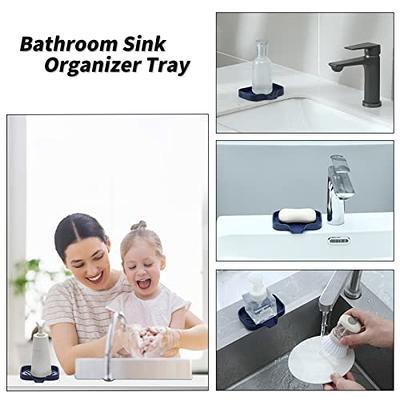 Silicone Kitchen Sink Tray Soap Dish Holder with Built-in Drain