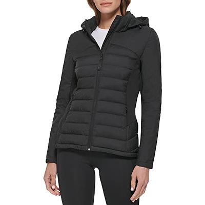   Essentials Women's Heavyweight Puffer Jacket with  Drawstring Waist, Black, X-Small : Clothing, Shoes & Jewelry