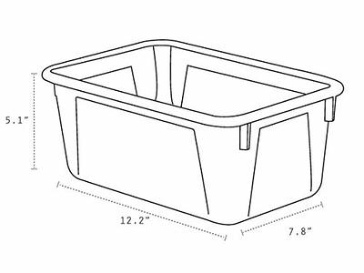 Plastic Storage Bins with Lids - 5 Qt, 6 Pack Clear Small