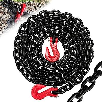 FITHOIST G80 Transport Binder Chain 5/16 Inch x 10 Foot, Tow Chain with  Clevis Grab Hooks, 4,900 lbs Safe Working Load