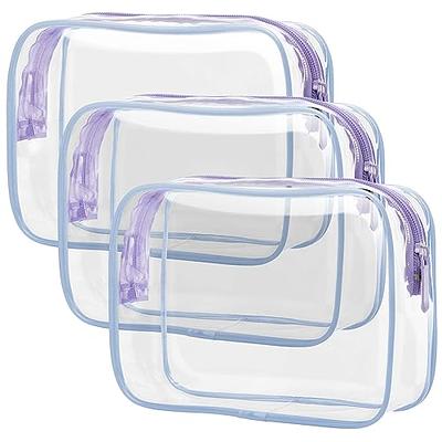 TSA Approved Toiletry Bag 3 Pack Clear Toiletry Bags - Clear Makeup  Cosmetic Bags for Women Men, Quart Size Travel Bag, Carry on Airport  Airline Compliant Bag, White 