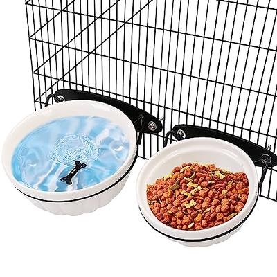 2PCS Crate Dog Food Water Bowl, Stainless Steel Hanging Crate Cat Bowls for  Cage Small Animal Food Water Feeder for Small Dog, Cat, Rabbit, Bird