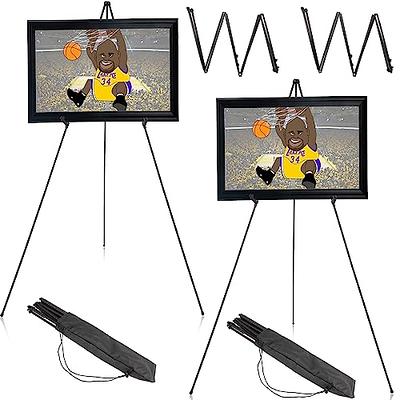 PUJIANG 6 Pack Easel for Display, Foldable Easel Stand, Metal Easels for  Displaying Pictures, 63 Easels for Signs Wedding Poster Sign Holder, Art
