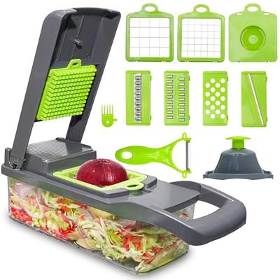 Mainstays 11pc Multi-function Nice Dicer and Mandoline Slicer, Green