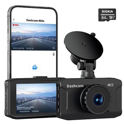 4K Dash Cam Front Built-in WiFi, WANLIPO Dash Camera for Cars with 3 IPS  Screen