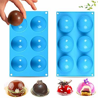 Goldbaking Large Half Ball Chocolate Mold Ball Polycarbonate Mould Chocolate Semi Sphere Mold Tray (Large 2.5Inch)