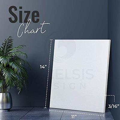 Excelsis Design 15 Pack Foam Board 11x14 Inches, White Foam Board 3/16  Inch Thick White Core Mat