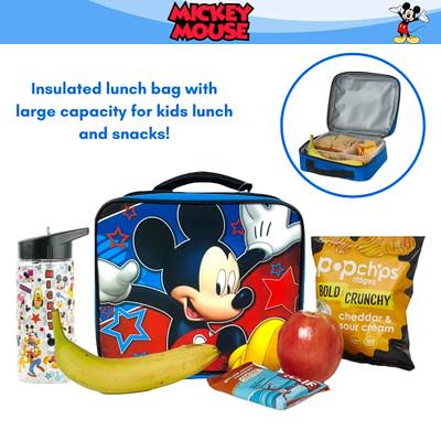 Disney Mickey Mouse Boys School Backpack Set Carry Pouch Lunch Bag Water  Bottle