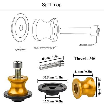 Universal M6 Swing arm Sliders Spools - 2pcs 6mm Motocycle