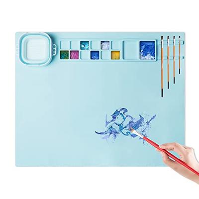 Silicone Craft Mat, Silicone Painting Mat, Silicone Art Mat with Cup &  Brush Hol